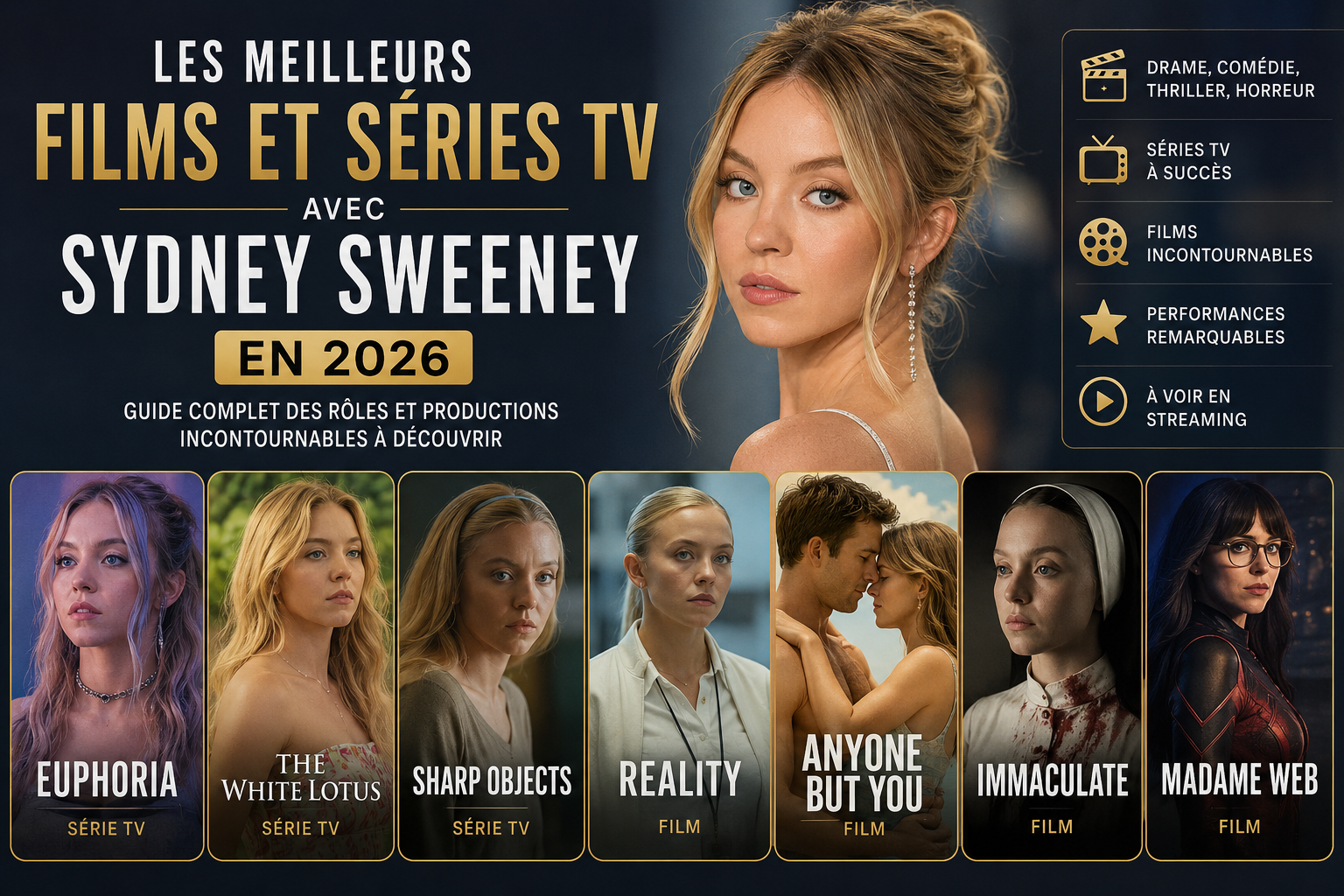 films et séries tv avec sydney sweeney